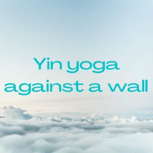 Yin yoga against a wall, Magdalena Mecweld